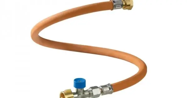 Produs nou | Furtun pentru gaz, de inalta presiune GOK Caramatic ConnectDrive cu supapa de siguranta PS 30 bar G.12 (KLF) x M20 x 1,5 - 450 mm